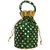 Indian Fashion Handmade Women Drawstring Potli Bags Gift Pouch - Green