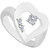 LoveBrightJewelry Heart Cubic Zirconia Ring in 14K White Gold