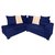 Earthwood -    Shenzen  L Shape  Sofa Set with Lounger in Blue