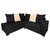 Earthwood -    Shenzen  L Shape  Sofa Set with Lounger in Black