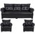 Earthwood -  Seabury  Five  Seater Sofa (3+1+1) in Black