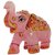 Mahna Original Rose Quartz Gold Painted Elephant