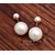 Korean- Jewellery Large Exaggerated Double Side Pearl Earrings-1 Qty