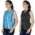 Klick2Style Multicolor Crepe Round Neck Sleeveless Printed Top (Pack of 2)