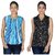 Klick2Style Multicolor Crepe Round Neck Sleeveless Printed Top (Pack of 2)