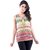 Amadore Casual Sleeveless Printed Womens Green Top