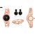 DCH WS 1.2 Set of 2 Designer Rose Gold Analog Watches with Bracelet  Ear pin Tops