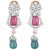 Sheelas non plated, white coloured, alloy material, Brass American diamond pendant Set for women code no604