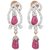 Sheelas non plated, white coloured, alloy material, Brass American diamond pendant Set for women code no605