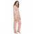 Clovia Satin Printed Night Shirt  Full Length Pyjama - Pink