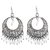 Sheelas white color white metal chandbali for women  code no410