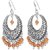 Sheelas yellow color white metal chandbali for women code no420