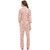 Clovia Satin Printed Night Shirt  Full Length Pyjama - Pink
