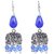 Sheelas Blue color white metal jhumka for women code no434