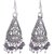 Sheelas Purple color white metal earring for women code no437