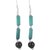Sheelas Green color white metal earring for women code no469