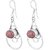 Sheelas Brown color white metal earring for women code no470