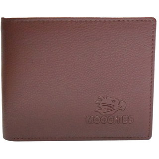Moochies Tan Mens pure leather wallet emzmocgwR60tan