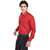 25th R Red Cotton Slim Fit Mens Formal Shirt