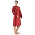 Sanwara Red Silk Blend Long Kurta  Pyjama Sets For Men