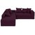 Earthwood -  Warner  L Shape  Sofa Set with Lounger in purple