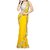 Stylzone Yellow Georgette Embroidered Saree Without Blouse