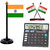 Calculator With Two Indian Flags -Table and Cross Flags