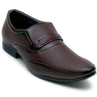 Oora Brown Kseries Slip On Formal Shoes For Men