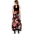Westchic Multicolor Floral Long Cape Dress For Women
