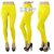 Neon Candy Leggings Sexy Skin Fit Slacks Lemon Yellow Footless Tight Fits Women