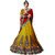 Manvaa Womens Gold Colour Net Lehenga Choli