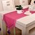 Lushomes Pink Table Runner with Purple contrasting cord piping