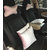 Lushomes Textured Blackout White Car Set (4 pcs Cushions  2 pcs Neck rest Pillow)