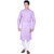 Kisah Purple Woven textured Full Sleeve Cotton Kurta Churidar Set for Men