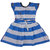Girls Dress Striped printed Cotton Frock by Arshia Fashions - Cap sleeve - Blue