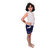 Girls Dress printed Top and shorts by Arshia Fashions - sleeveless - Party wear - White Blue