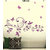 Set of 2 - WallTola Wall Stickers  Teddy Bear and Dog with Purple Floral Art   Wall Stickers