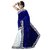 YnK Designer Bollywood Style Blue  White Saree VSF009