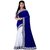 YnK Designer Bollywood Style Blue  White Saree VSF009