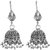 SheelaS Silver Coloured, 925 Hallmark/Sterling Silver Jhumka For Women Code No463