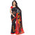 Vaamsi Black Georgette Printed Saree With Blouse