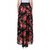 Raabta Black with Red  Multicolor Floral Print Skirt with waist Belt