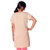 TAB91 Beige ColourRound Neck Printed Cotton Top For Women