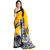 Vaamsi Yellow Chiffon Printed Saree With Blouse