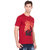 Rivet Jeans Red 100 Cotton Printed T-Shirt For Men