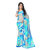 Vaamsi Blue Chiffon Printed Saree With Blouse