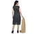 Manmandir Black Cotton Handloom Dress Material With Cotton Dupatta
