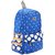 BagsRus Polka Dots Navy Blue Polyester Womens Backpack