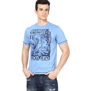 Shanty Trendy Men's Indigo Graphic Cotton T-Shirt