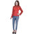 Oviya Design Net  Poly Satin Straight Solid B - Red Top
